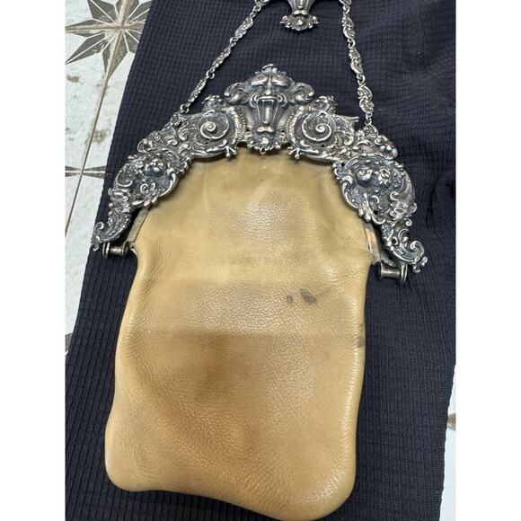 French Antique Sterling Silver Gargoyle Mascaron Frame Purse - Picture 13 of 14